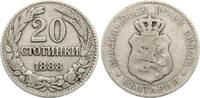 Bulgarien 20 Stotinki 1888 Ferdinand I., 1887-1908, als F&uuml;rst s+ 9.25 US$  +  23.12 US$ shipping