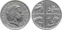 Großbritannien 5 New Pence 2014 Elisabeth II., 1952-2022 AU