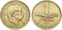 D&auml;nemark 1 Krone 1945 N Christian X. ss 39.01 元  ＋  156.04 元 运费