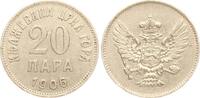 Montenegro 20 Para 1906 Nicolas I., 1860-1918, selten! ss+/vz 25.55 US$  +  23.23 US$ shipping