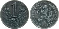 B&ouml;hmen und M&auml;hren 1 Korun 1943 ss+ 9.29 US$  +  23.23 US$ shipping