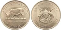 Uganda 5 Shillings 1968 FAO M&uuml;nze vz-stgl 8.13 US$  +  23.23 US$ shipping