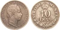 &Ouml;sterreich/Haus Habsburg 10 Kreuzer 1859 V Franz Josef I., fvz 67.37 US$  +  23.23 US$ shipping