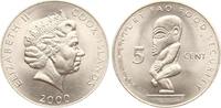 Cook Islands 5 Cents 2000 Elisabeth II. 1952-2022 stgl 4.65 US$  +  23.23 US$ shipping
