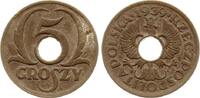 Polen 5 Groszy 1939 2. Republik fvz 5.81 US$  +  23.23 US$ shipping