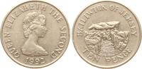 Jersey 10 Pence 1992 Elisabeth II. ss 1.74 US$  +  23.23 US$ shipping