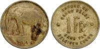 Belgisch-Kongo 1 Franc Leopold III., RS: Afrikanischer Elefant -