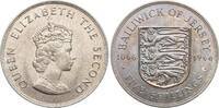 Jersey 5 Shillings 1966 Elisabeth II., zur 1000-Jahrfeier AU