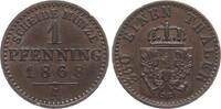 Brandenburg-Preussen 1 Pfennig Wilhelm I. 1861 - 1888 -