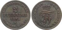 Mecklenburg-Schwerin 2 Pfennige Friedrich Franz II. 1842-1883 -