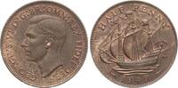 Großbritannien 1/2 Penny Georg VI., 1936-1952, the Golden Hind -