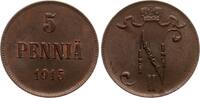 5 Penniä 1915 Finnland Nikolaus II (Russland) fstgl