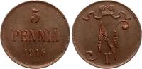 5 Penniä 1916 Finnland Nikolaus II (Russland) fstgl