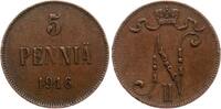 5 Penniä 1916 Finnland Nikolaus II (Russland) vz