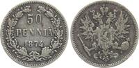 50 Penniä 1874 S Finnland Alexander II. (Russland) fss