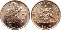Trinidad & Tobago 5 Cents Paradiesvogel/Bird of paradise -