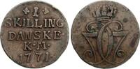 Dänemark 1 Skilling Christian VII. -
