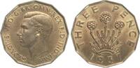 Großbritannien Threepence Georg VI., 1936-1952 -