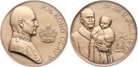 Norwegen Reliefmedaille von Sporrong auf den 75. Geburtstag von König Olv V. -