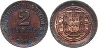 Portugal 2 Centavos Republik, PRACHTSTÜCK -
