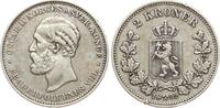 Norwegen 2 Kroner Oscar II., besseres Jahr -