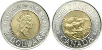 Kanada 2 Dollars Elisabeth II., 1952-2022, Eisbär mit Jungen, sehr selten! -