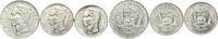 Venezuela Bolivares Republik, Simon Bolivar, Lot von 3 Münzen -