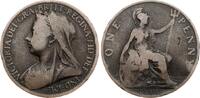 Großbritannien One Penny Victoria, im Witwenschleier -