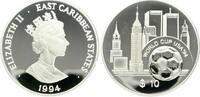 Ostkaribische Staaten 10 Dollars Elisabeth II., Fussball-WM 1994 -