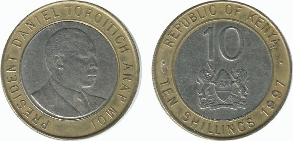 1997 10 Shillings Kenya VF | MA-Shops