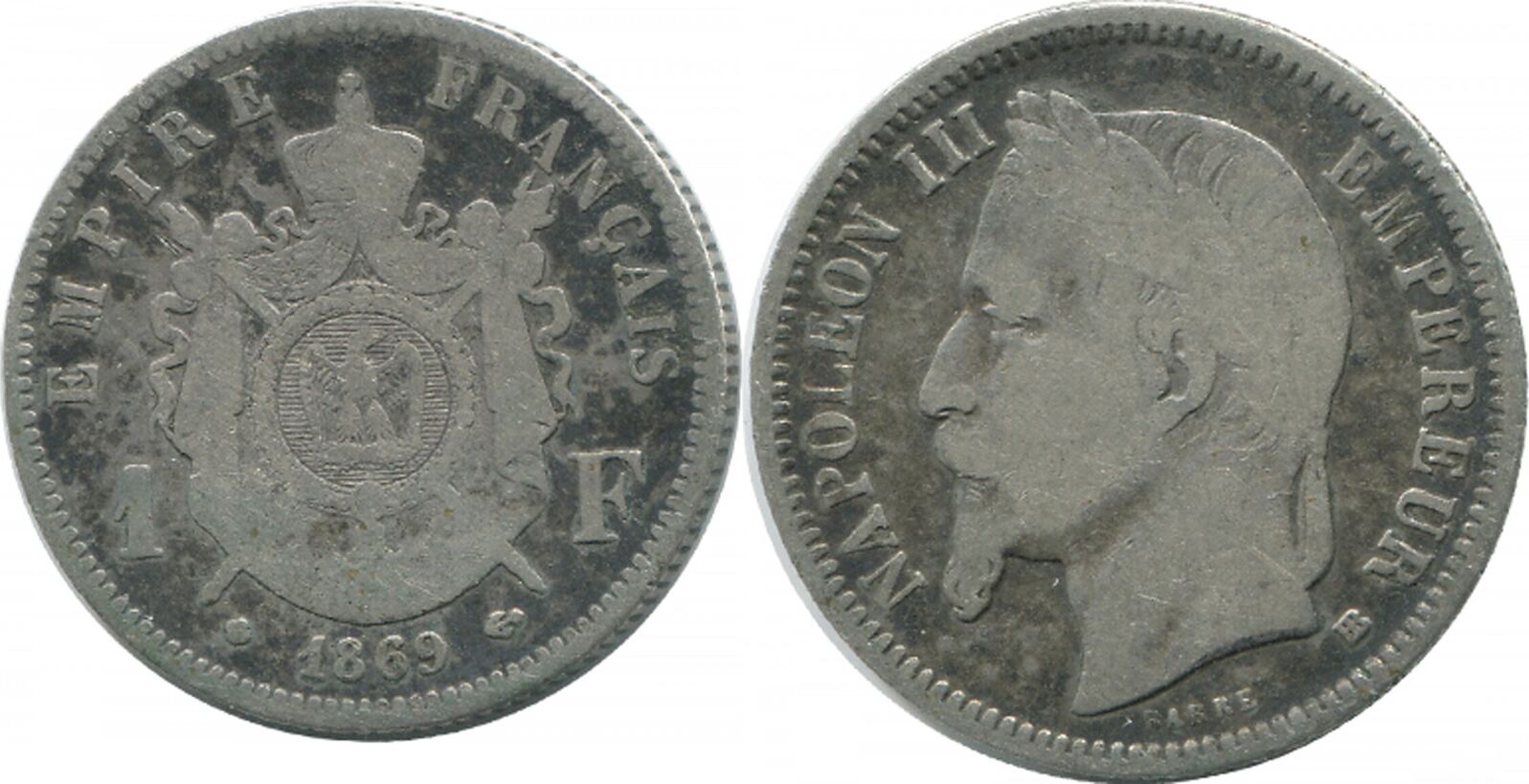 Русское tb. 100 Francs 1869.