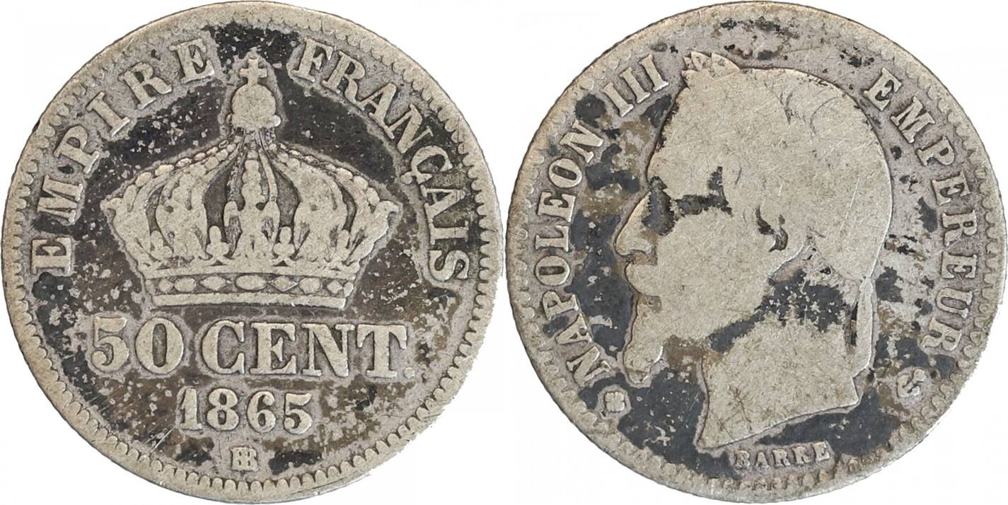 1865 Наполеон 3 cinq centimes.