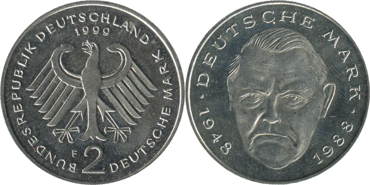 Сколько стоят дойч марки. Монета 1948 Deutsche Mark 1988. Монета ФРГ 2 марки 1990. Дойч марки 1948. Монета Deutsche Mark 1990.