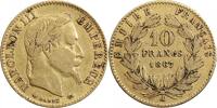  10 Francs 1867 10 Francs Napol&eacute;on III T&ecirc;te Laur&eacute;e ss 599.07 US$  +  34.05 US$ shipping