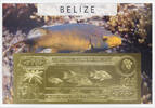Belize 75 Dollars Spanish Hogfish (gold) in plastic envelope with certificate -