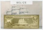 Belize 100 Dollars Clipper (gold) in plastic envelope with certificate -
