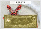 Belize 50 Dollars Cushion Stars (gold) in plastic envelope with certificate -