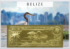 Belize 1 Dollar Blue Heron (gold) in plastic envelope with certificate -