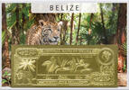 Belize 25 Dollars Bird of Paradise Flower (gold) in plastic envelope with certificate -