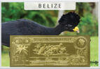 Belize 5 Dollars Curassow (gold) in plastic envelope with certificate -