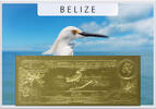 Belize 10 Dollars Snowy Egret (gold) in plastic envelope with certificate -