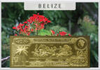 Belize 25 Dollars Poinciana (gold) in plastic envelope with certificate -