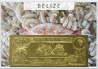 Belize 50 Dollars Coral Crab (gold) in plastic envelope with certificate -