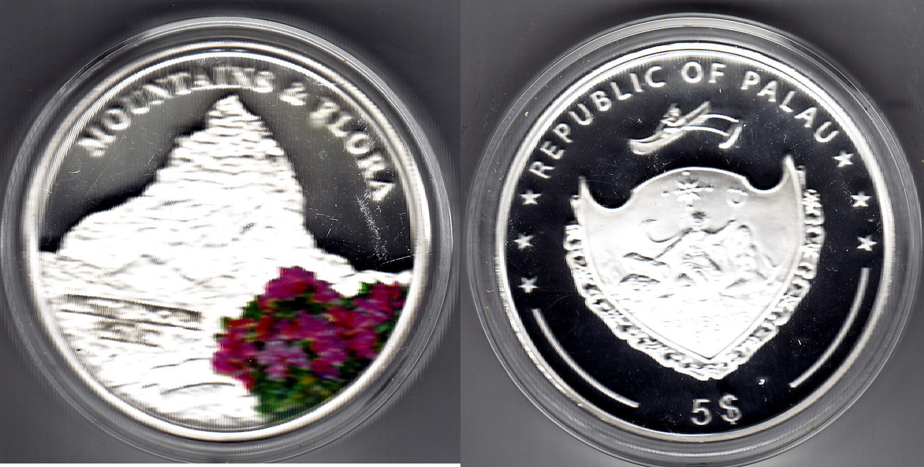 5 dollar 2009 palau matterhorn proof