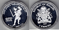 Malawi 5 Kwacha Varusschlacht Kupfer versilbert -