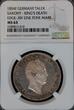 GERMANY 1854F GERMAN STATES Saxony Taler 1854 Friedrich August II UNC RRR KM#1180.2 NGC MS 63