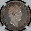 GERMANY 1854F GERMAN STATES Saxony Taler 1854 Friedrich August II UNC RRR KM#1180.2 NGC MS 63