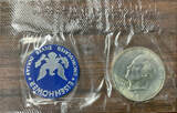 USA Eisenhower Dollar 1971 S Set mit blauem Token BU