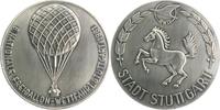 Luftfahrt - Ballon Bronzemedaille, versilbert a.d. 8. Nationale Freiballon-Wettfahrt in Stuttgart -