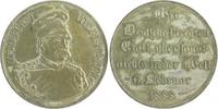 Personen Messingmedaille, versilbert Otto von Bismarck, a.s. Reichstagsrede WIR Deutsche fürchten... -